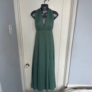 wishlist apparel halter maxi dress Anabelle Halter Neck Lace Maxi Dress - Black